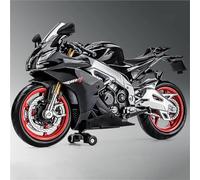 HFMXZHI Motorbike Scale Model Racing Motorcycles Alloy Motorcycle Model Collection Car Gift 1/12 For Aprilia RSV4 RR1000(Black- Silver)