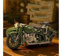 HFMXZHI Motorbike Scale Model Sound And Light Ornaments Gifts 1:10 Alloy RetroTricycle Motorcycle Model Diecast Metal