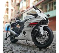 HFMXZHI Motorbike Scale Model Street Motorbike Model Simulation Collection Gift 1:12 For Y-AMAHA YZF-R6 Alloy Racing Motorcycle Diecast Metal(White)