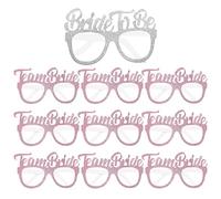 HFMYGS 10 Pcs Rose Gold Team Bride Glasses, Hen Party Glasses Shiny, Bride to be Sunglasses Hen do Accessories, Bachelorette Night Bridal Party Props, Floral Bachelorette Gathering Sunglasses Decor