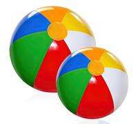 HFMYGS 2 Pcs Inflatable Beach Balls, Beach Balls Inflatable Toys, 27cm and 22cm Swimming Pool Toys for Summer Water Games, Kids Birthday Party Supplies Combo Set, Outdoor Activity Water Games
