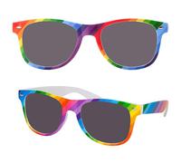 HFMYGS 2 Pcs Rainbow Sunglasses, LGBT Gay Pride Accessories, Rainbow Heart Sunglasses, Unisex Adults Gay Pride Party Celebrations Birthday Party Glasses Supplies and Daily Wear