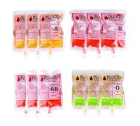 HFMYGS Halloween Drinking Vessels, Drinks Container with Syringe Clips, Blood Bags for Filling, Blood Donation Bags, Drinks Bags for Halloween Cosplay Zombie Party (150ml, 12 Pieces)