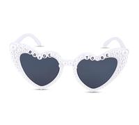HFMYGS Hen Do Sunglasses, Bride Sunglasses, Pearl Sunglasses for Women, Vintage Heart Betrothed to Be Glasses, Hen Party Accessories Betrothed Gift for Wedding Bachelorette Party Supplies
