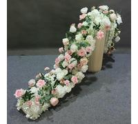 HFNCE 5D Luxury Artificial Flowers Wedding Decoration Table Long Runner Flower Row Floral Backdrop Arrangement Wall Arch Decor props-17-200X50cm