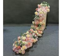 HFNCE 5D Luxury Artificial Flowers Wedding Decoration Table Long Runner Flower Row Floral Backdrop Arrangement Wall Arch Decor props-14-200X50cm