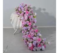 HFNCE 5D Luxury Artificial Flowers Wedding Decoration Table Long Runner Flower Row Floral Backdrop Arrangement Wall Arch Decor props-20-200X50cm