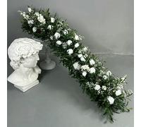 HFNCE 5D Luxury Artificial Flowers Wedding Decoration Table Long Runner Flower Row Floral Backdrop Arrangement Wall Arch Decor props-26-200X50cm