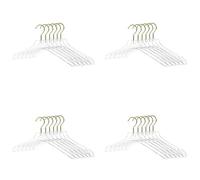 Hfourhnik 20 Pcs Clear Clothes Hangers with, Transparent Shirts Dress Coat Hanger with Notches for Lady Kids Small