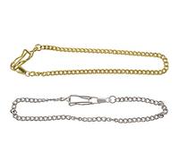 Hfourhnik 2pcs Retro Antique Vintage Pocket Watch Chain - Gold & Silver