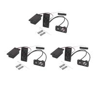 Hfourhnik 3X Electric Violin Pickup Piezo Preamp Accessory with Active Tone System Brass