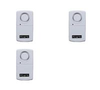 Hfourhnik 3X High Sensitive Vibration Detector Earthquake Alarms with LED Lighting Door Home Wireless Electric Car Alarm