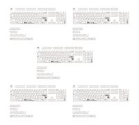 Hfourhnik 620 Keys Japanese PBT White AE86 Initial D Cherry Keycaps for Cherry MX Keyboard 61 68 84 87 96 98 104