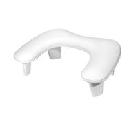 Hfourhnik Arm Rest for Nails Tech Shaped Manicure Nail Hand Rest Pillow Cushion, Big Microfiber Nail Arm Rest Stand White