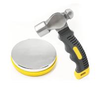 Hfourhnik Steel Bench Block and Metal Stamping Hammer Kit, Jewelry Metal Stamping Tools for Jewelry Making & Metal Stamping