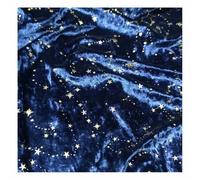 HFRSE 1pcs 150cm Dark Blue Velvet Diamond Star Fabric For Dress Elastic Force Thin Soft DIY Quilting Handmade Flannel Patchwork
