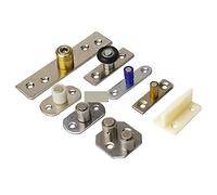 HFRSE 2Pcs Floor Mount Sliding Wooden Door Guide Roller Retainer Top Hung Pivot Brass Wheel Door Bottom Grooved(A6 7mm)