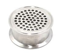 HFS(R) 3" Tri Clamp Filter Plate with 6mm Pore Hole, Bottom Weld, Stainless Steel 304, High Pressure Sanitary Fitting