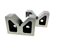 HFS(R) 4 x 2-1/4 x 2-5/8 Inch Cast Iron V Block Set- Machined Square and Parallel - Perfect for Holding Large Jobs