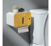 HFSAZJ Automatic Paper Towel Dispenser Touchless Kitchen, Bathroom Electric Paper Towel Dispenser With Sensor, Wall Mounted Touchless Hand Towel Dispenser For Roll Towels (Yellow 1pcs)