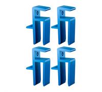 HFSAZJ Carpentry Tools Installers Set, U Scribe Jig And Scribe Tool, Plastic Cabinet Door Mounting Jig, Scribing Tools for Carpenter Cabinet Installation (4pcs Blue 1SET)