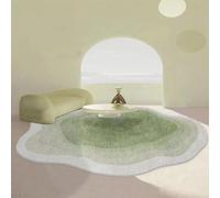 HFSAZJ Irregular Shape Modern Plush Area Rug for Living Room, Cute Clouds Shape Non Slip Rugs Washable, Contemporary Abstract Minimalist Living Room Accent Rug Entryway Indoor Area Carpet (Green)