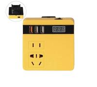 HFSAZJ Power Inverter For Car, Vehicle Power Inverter With Voltage Display Function, Multifunction Lithium Tools Battery Inverter 21V To 220Vac Inverter, Car Inverter Power Outlet (YELLOW 1PCS)