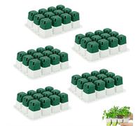 HFSAZJ Reusable Seedling Starter Kit for Indoor Gardening, Silicone Seed Trays, Reusable Seedling Trays Starter Container for Plant Propagation Station Herb Garden and Greenhouse (5pcs green 1set)
