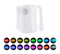 HFSAZJ Techno Toilet Multicoloured Light, 8 Colors Changing Body Motion Sensor Toilet Bowl Seat Lamp, Led Glow Light For Inside Toilet Bowl For Bathroom (16 colors 1pcs)