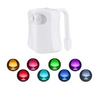 HFSAZJ Techno Toilet Multicoloured Light, 8 Colors Changing Body Motion Sensor Toilet Bowl Seat Lamp, Led Glow Light For Inside Toilet Bowl For Bathroom (8 colors 1pcs)