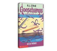 HFSEZP Goosebumps Go Eat Worms! Book Cover Poster Canvas Poster Wall Art Decor Print Picture Paintings for Living Room Bedroom Decoration 08x12inch(20x30cm)