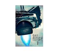 HFSEZP Time Travel DeLorean Canvas Poster Bedroom Decor Landscape Office Room Decor Gift 16x24inch(40x60cm)