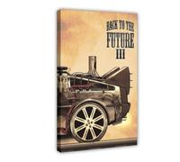 HFSEZP Time Travel DeLorean Canvas Poster Bedroom Decor Landscape Office Room Decor Gift 16x24inch(40x60cm)
