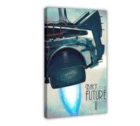 HFSEZP Time Travel DeLorean Canvas Poster Bedroom Decor Landscape Office Room Decor Gift 24x36inch(60x90cm)