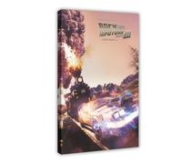 HFSEZP Time Travel DeLorean Canvas Poster Bedroom Decor Landscape Office Room Decor Gift 24x36inch(60x90cm)