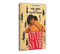 HFSEZP Vivre Sa Vie Canvas Poster Wall Art Decor Print Picture Paintings for Living Room Bedroom Decoration 20x30inch(50x75cm)