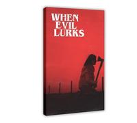 HFSEZP When Evil Lurks (2023) Horror Movie Poster Canvas Poster Bedroom Decor Landscape Office Room Decor Gift 08x12inch(20x30cm)