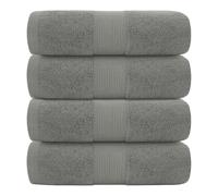 HFT Bath Towels Set Pack of 4 - Premium Quality 100% Cotton Highly Absorbent and Quick Dry - Super Soft Towel for Hotel & Spa Bath Towel (70 x 120 cm) (Grey)