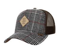 Djinns Trucker Cap - Check Tweed, Coffee, Adjustable Unisex Hat