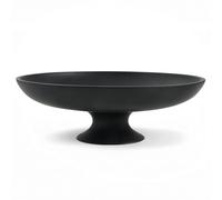 HFWDGTAO Black Concrete Decorative Fruit Bowl, 11.45" Large Modern Pedestal Bowl for Kitchen Counter, Coffee Table, Entryway Table, Centerpiece Catch All Key Bowl