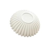 HFWDGTAO Large Decorative Bowl, White Ceramic Fruit Bowl for Kitchen Counter, Key Bowls for Entryway Table, Modern Coffee Table Home Decor, Scalloped Handmade Artwork