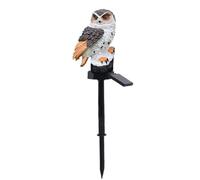 HFWRDVJCM Modern Led Solar Owl Lawn Patio Floor Lamps Outdoor Garden Villa Art Deco Landscape Floor Light Owl Ground Standing Lamp(Brown)