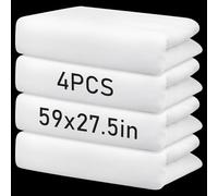 HFZCV 4 Pcs Sublimation Bath Towels Blank White Beach Towel Microfiber Towel Large Beach Bath Towel for Sublimation DIY Home Bathroom Beach (150 x 70 cm)