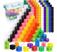 HFZCV 500 Pcs Math Learning Linking Cube with Storage Container Counting Cubes, Colorful Plastic Counting Blocks, Manipulatives Classroom Learning Supplies for Educational