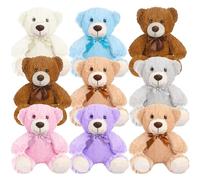 HFZCV 9 Packs Teddy Bears Bulk 14 inch Teddy Bear Stuffed Animal Baby Shower Bear Plush Gifts for Christmas Valentine's Day Mother's Day for Kids or Adults