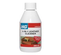 HG 4-in-1 Leather Cleaner, Premium Real Leather & Faux Leather Cleaner, Leather Conditioner to Restore & Nourish Soft Furniture & Accessories, Effective Leather Polish - 250ml