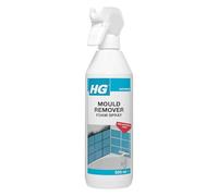 HG 500ml Mould Remover Foam Spray Fast Acting Cleaner for Black Mould on Bathroom Tiles Grout Silicone Seals and Walls Powerful Foam Action for Home Surface Cleaning