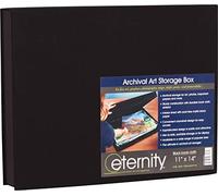 HG Art Concepts Art Photo Storage Box Eternity Archival Clamshell Box For Storing Artwork, Photos & Documents Deluxe Acid-Free Sturdy & Lined With Archival Paper - [Black - 11" x 14"]