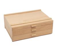 HG Art Concepts Artists Storage Chests - Premium Studio Organizer for Paint Tubes, Brushes, Pencils, Markers, & More! - 3 Drawer