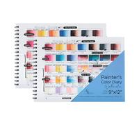 HG Art Concepts Painters Color Diary - 9x12 Spiral-Bound Color Swatch Book with 10 Pages for Watercolor & Mixed Media - 2 Pack